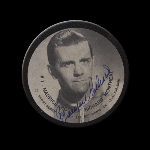 Maurice Richard Montreal Canadiens Autographed Puck