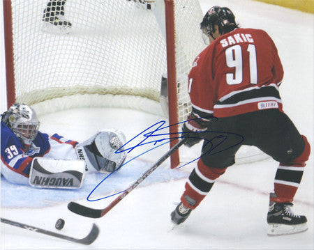 Joe Sakic Team Canada Autographed Open Net 8x10 Photo