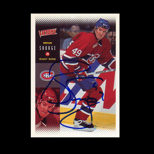 Brian Savage Montreal Canadiens Autographed Card