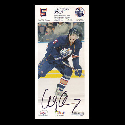 Ladislav Smid Edmonton Oilers Autographed Team Card