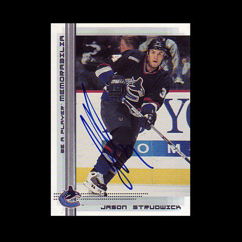 Jason Strudwick Vancouver Canucks Autographed Card