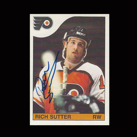 Rich Sutter Philadelphia Flyers Autographed Card