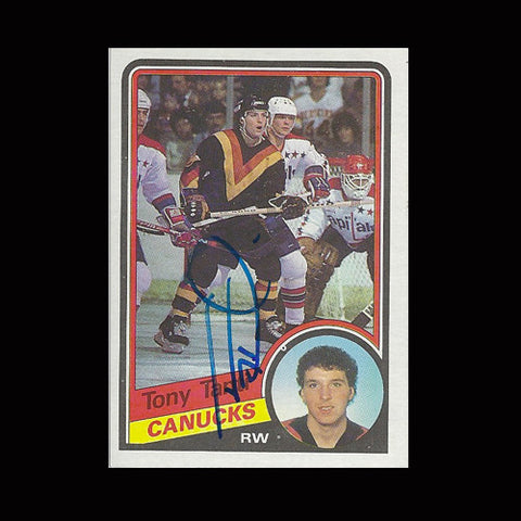 Tony Tanti Vancouver Canucks Autographed Card