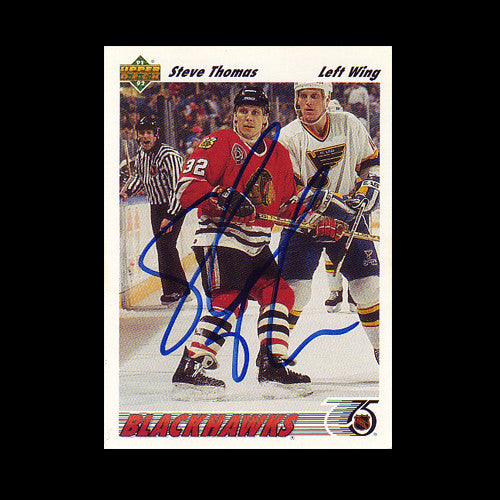 Steve Thomas Chicago Blackhawks Autographed Card