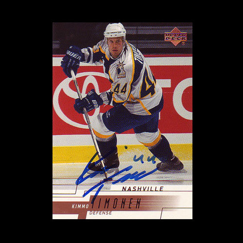 Kimmo Timonen Nashville Predators Autographed Card