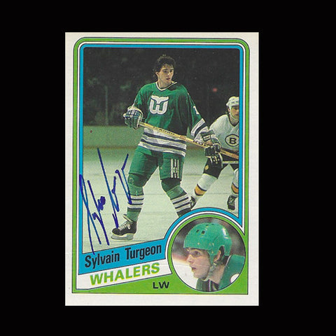 Sylvain Turgeon Hartford Whalers Autographed Card