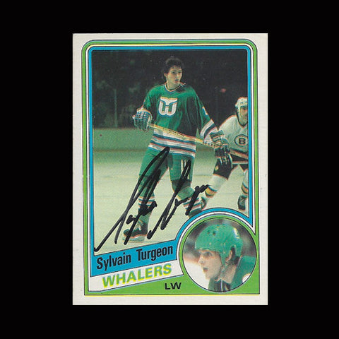 Sylvain Turgeon Hartford Whalers Autographed Card