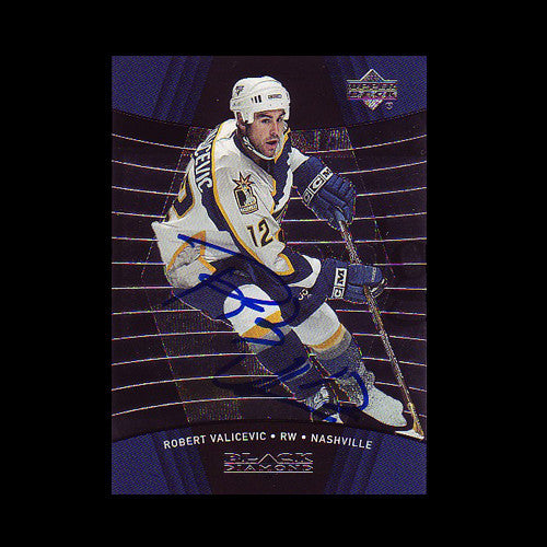 Robert Valicevic Nashville Predators Autographed Card