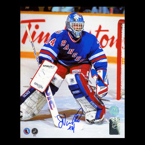 John Vanbiesbrouck New York Rangers Autographed Mask 8x10 Photo
