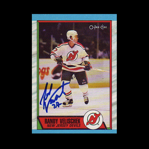 Randy Velischek New Jersey Devils Autographed Card