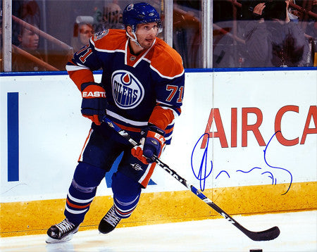 Lubomir Visnovsky Edmonton Oilers Autographed Tongue Out 8x10 Photo