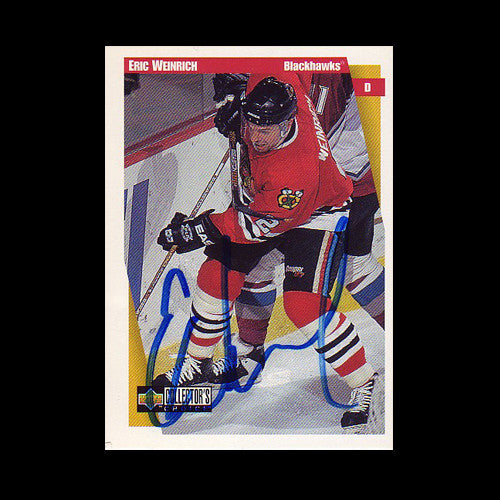 Eric Weinrich Chicago Blackhawks Autographed Card