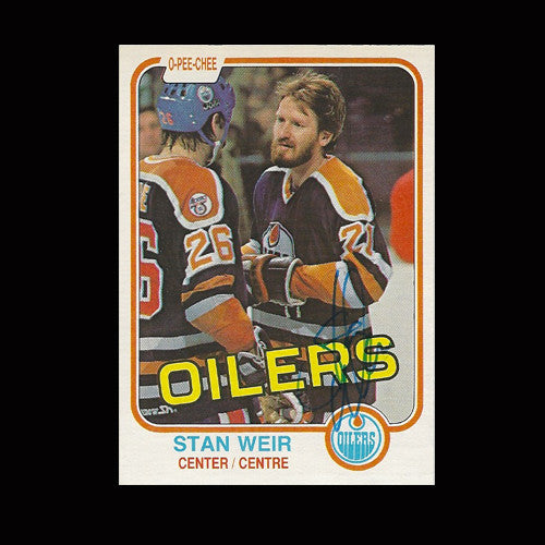 Stan Weir Edmonton Oilers Autographed Card