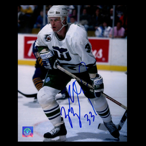 Zarley Zalapski Hartford Whalers Autographed Action 8x10 Photo